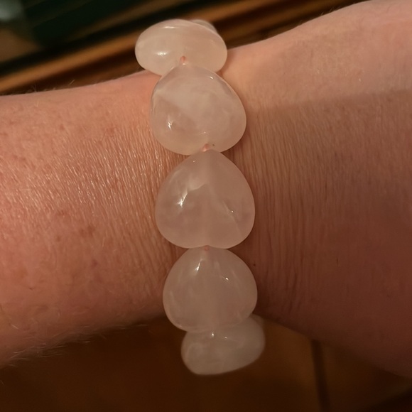 Rose quartz heart braclet - Picture 2 of 2
